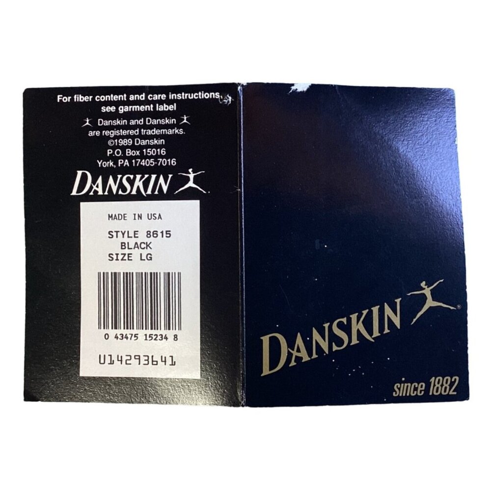 Vintage NOS w Tag Danskin Sportwear Womens Relaxed Fit Athletic Pants Black Sz L - Picture 4 of 5